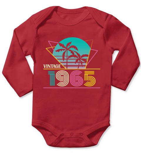 Funny Birthday Born in 1965 Limited Edition Long Sleeve Baby One-Piece