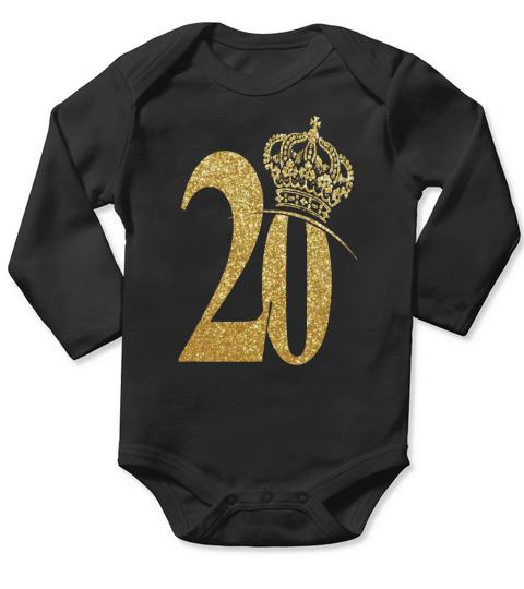 Golden 20 Year Old Shirt Queen 20th Birthday T-Shirt Long Sleeve Baby One-Piece