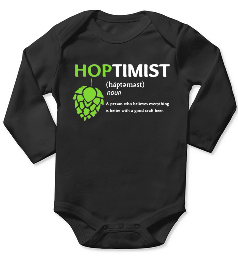 Hoptimist Eine Person, die alles glaubt Long Sleeve Baby One-Piece