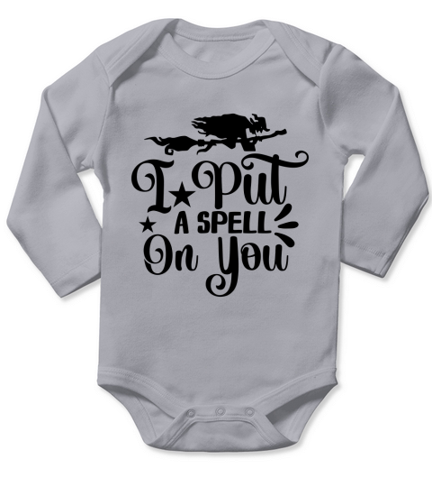 I Put A Spell on You Shirt Halloween Shirt Long Sleeve Baby One-Piece