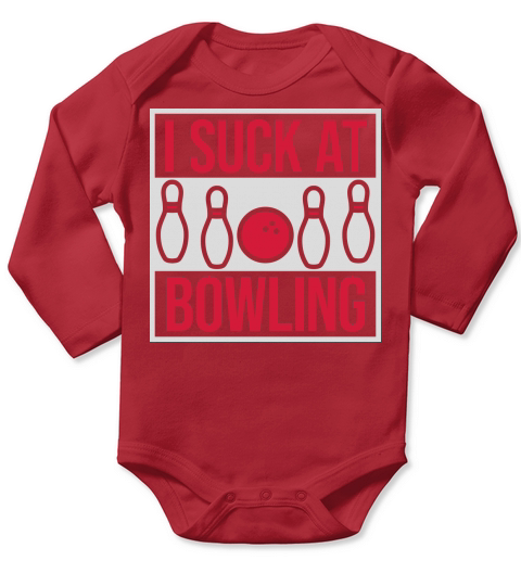 I suck at bowling Long Sleeve Baby One-Piece