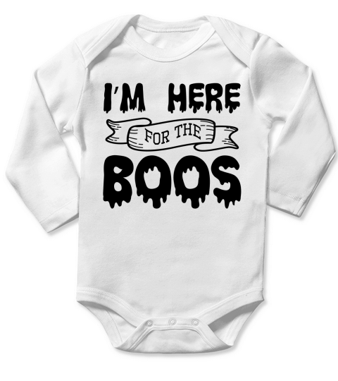 Im Here For The Boss Halloween Costume Long Sleeve Baby One-Piece