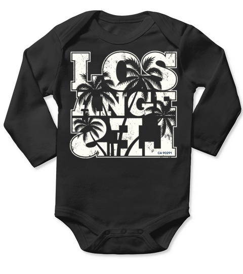 Los angeles palm trees Long Sleeve Baby One-Piece