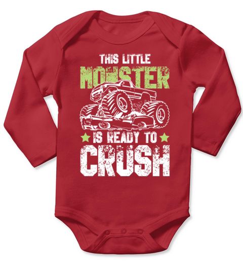 Monster Trucks Crush Long Sleeve Baby One-Piece
