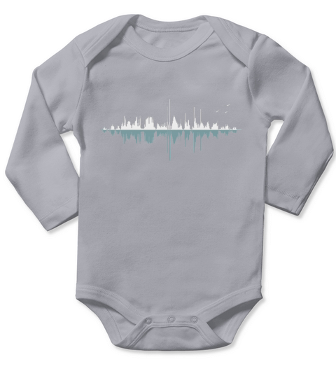 Music City Clear Graphic Long Sleeve Baby One-Piece