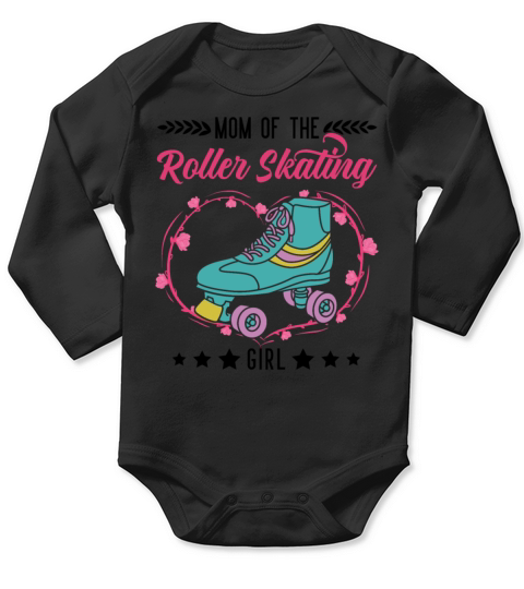 Roller Skate Girl Mom Skating Long Sleeve Baby One-Piece