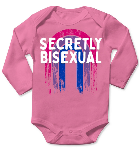 Secretly Bisexual Bi Introvert Bi Pride Long Sleeve Baby One-Piece