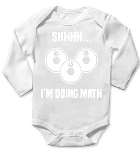 Shhhh Im doing Math Long Sleeve Baby One-Piece