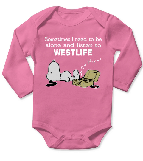 Sometimes I need to be alone and listen to Westlife Long Sleeve Baby One-Piece