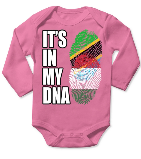Tanzanian And Hungarian Vintage Heritage DNA Flag Long Sleeve Baby One-Piece