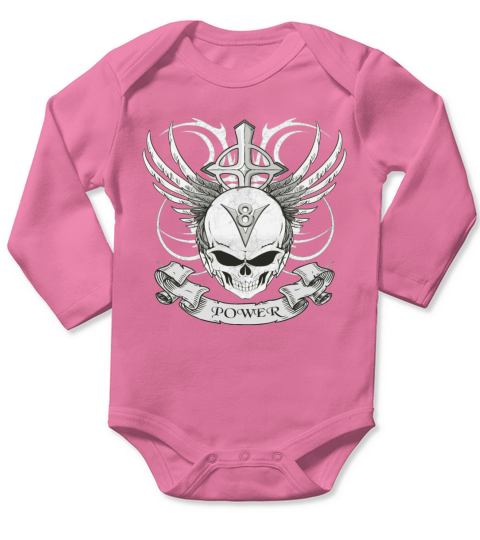 V8 logo with skull in tattoo style T-Shirt Long Sleeve Baby One-Piece