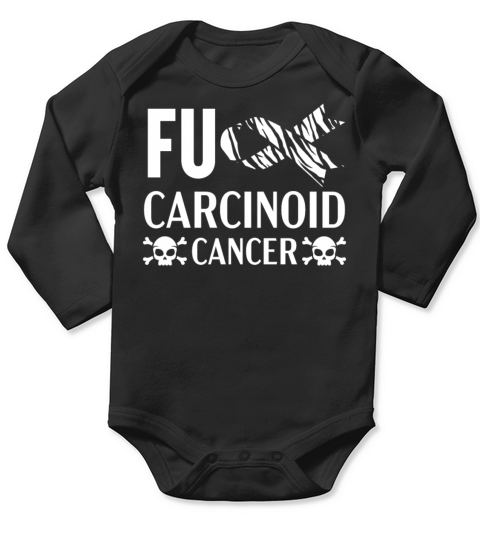 Zebra Stripes Carcinoid Cancer Awareness Long Sleeve Baby One-Piece