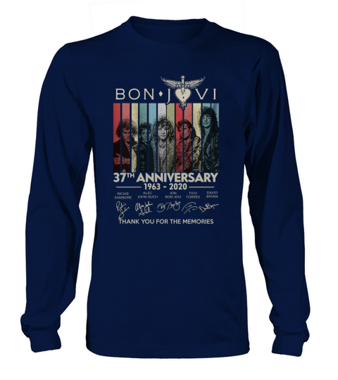 Bon Jovi 37th anniversary thank you for the memories vintage sweater Long sleeved Unisex