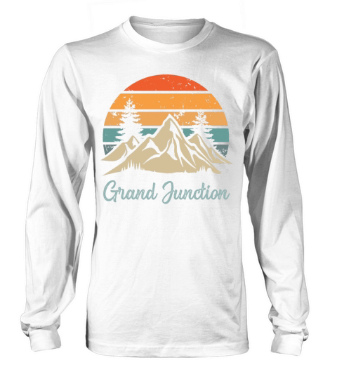 Grand Junction Retro Vintage Mountain Sunset Outdo Long sleeved Unisex