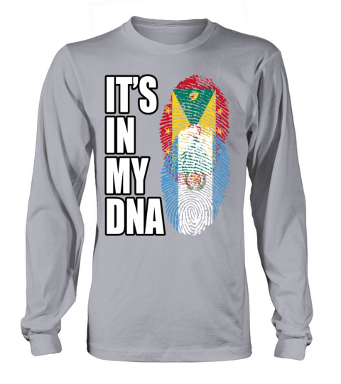 Grenadian And Guatemalan Mix Heritage DNA Flag Long sleeved Unisex