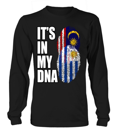 Malaysian And Uruguayan Mix Heritage DNA Flag Long sleeved Unisex