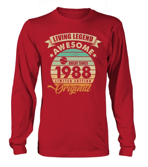 Vintaga 1988 Birthday Long sleeved Unisex