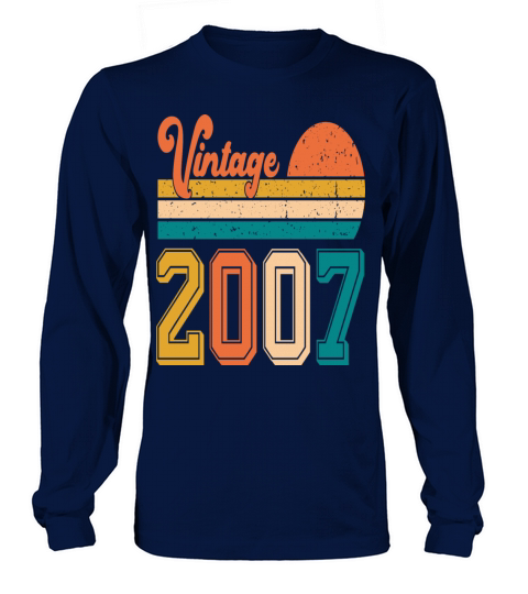 Vintage 2007 birthday gift Long sleeved Unisex