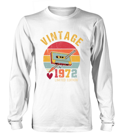 Vintage 50 Birthday Costume Men 50th BDay Birthday Long sleeved Unisex