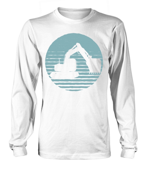 Vintage Retro Excavator Long sleeved Unisex