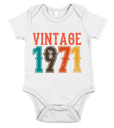 1971 Born Birthday Dad Vintage 1971 Short Sleeve Baby One-Piece