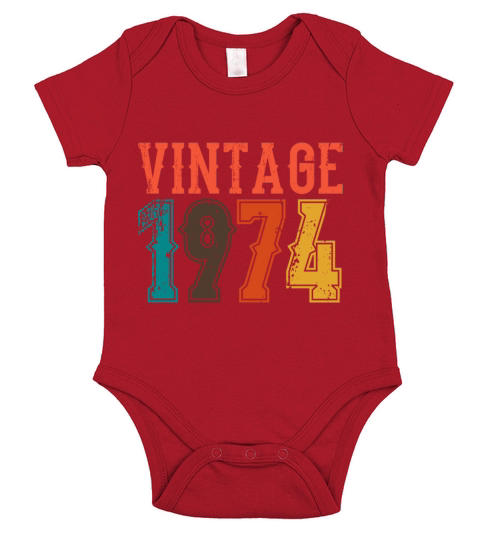 1974 Born Birthday Dad Vintage 1974 Short Sleeve Baby One-Piece