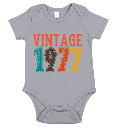 1977 Born Birthday Dad Vintage 1977 Short Sleeve Baby One-Piece