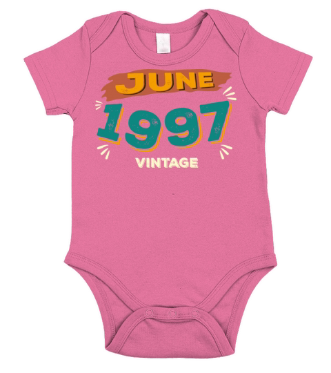 1997 vintage born in June gift Short Sleeve Baby One-Piece