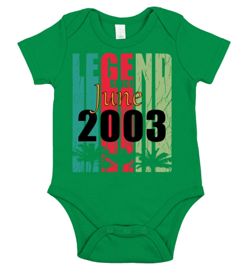 2003 vintage born in June gift Short Sleeve Baby One-Piece