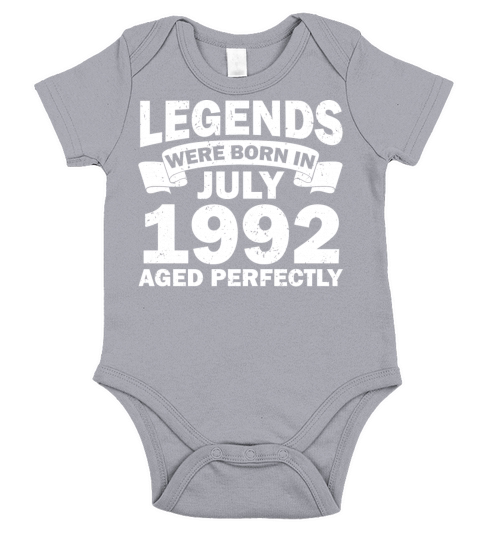 30th birthday July vintage 1992 gift idea Short Sleeve Baby One-Piece