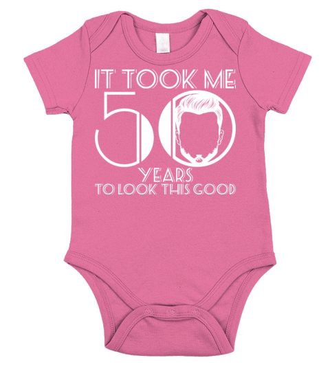 50th Birthday 50 Fifty Fiftieth Age Anniversary Short Sleeve Baby One-Piece