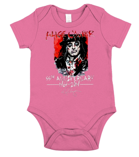 Alice Cooper 55th anniversary 1964-2019 signature shirt Short Sleeve Baby One-Piece