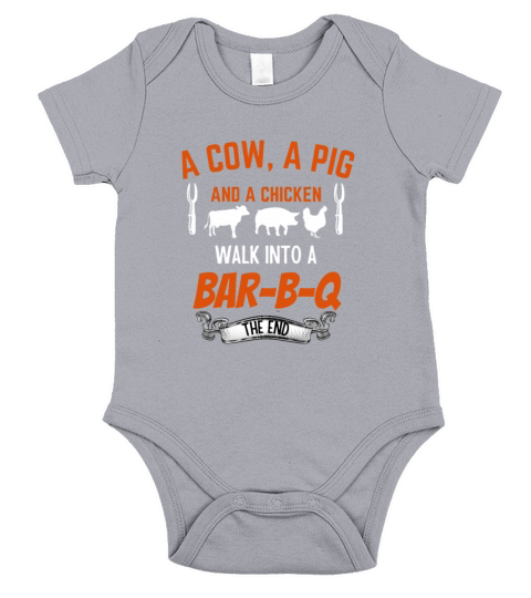 Barbecue BBQ Joke Gift Humor Animals Grilling Vin Short Sleeve Baby One-Piece