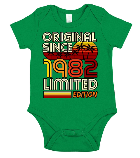 Birthday Original Since 1982 Limited Edition Gift Short Sleeve Baby One-Piece