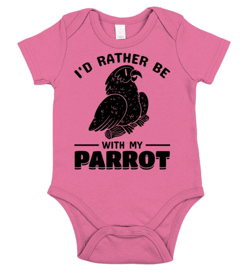 Cockatiel Bird Parrot Bird Id Rather Be With My Short Sleeve Baby One-Piece