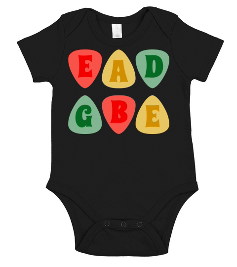EADGBE Guitar Tuning - Vintage Musician Guitarist Short Sleeve Baby One-Piece