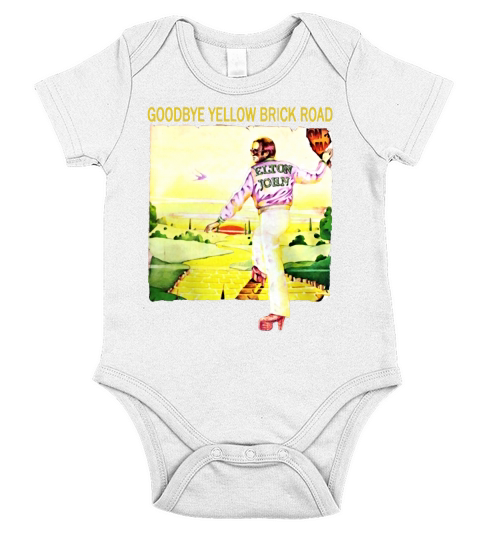 Elton John Goodbye Yellow brick Road Vintage T-Shirt Short Sleeve Baby One-Piece