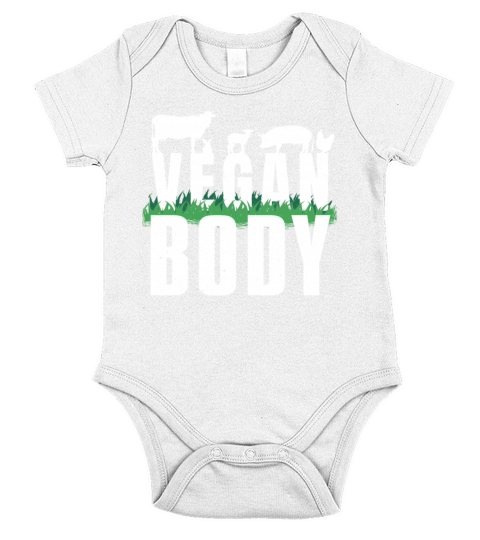 Farm Animals Vegetable Vegetarian Go Vegan Body Short Sleeve Baby One-Piece