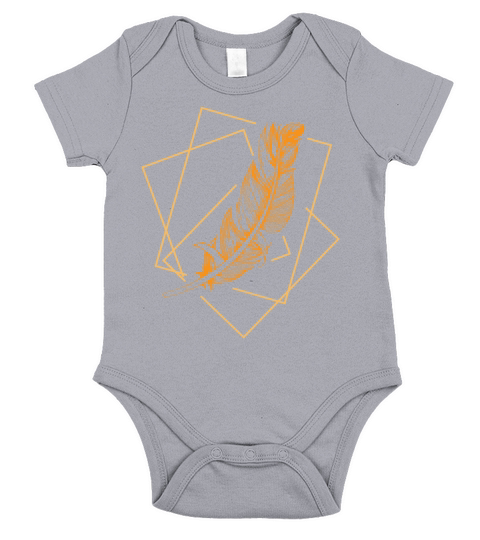 feather Short Sleeve Baby One-Piece