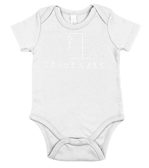 Funny Hang Man Style  TRUMPCARE Short Sleeve Baby One-Piece