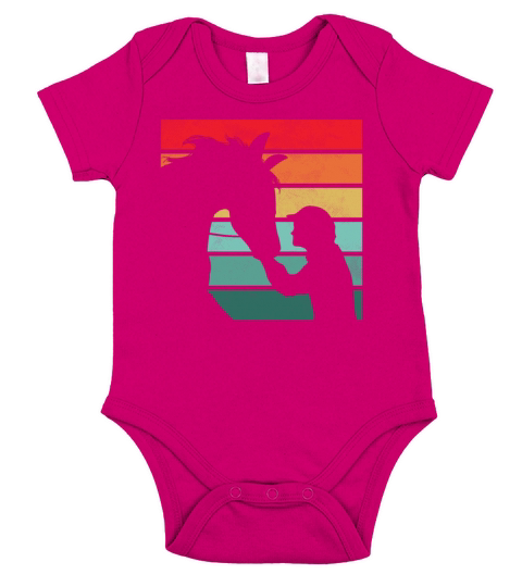 Girls Horse Riding Shirt Vintage Retro Short Sleeve Baby One-Piece