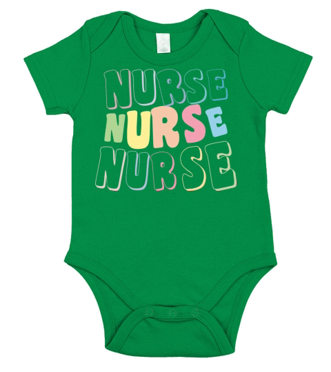 Groovy Nurse Cool Retor Short Sleeve Baby One-Piece