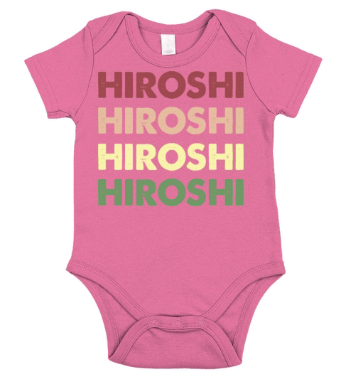 Hiroshi Shirt - Funny Personalized Name Hiroshi Short Sleeve Baby One-Piece