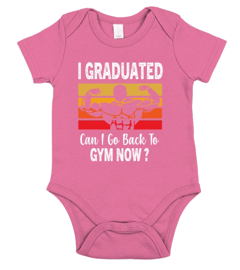 I Graduated Can I Go Back To Gym Now Retro Vintage Short Sleeve Baby One-Piece