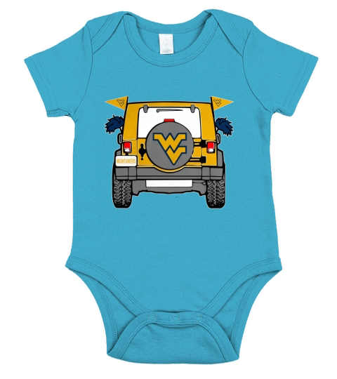 Jeep Sport West Virginia Mountaineers Short Sleeve Baby One-Piece