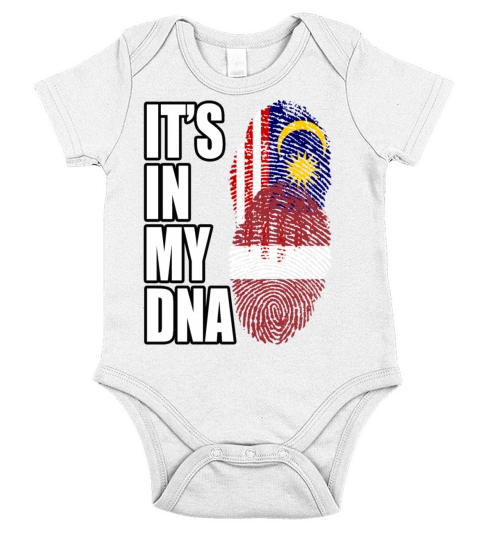 Malaysian And Latvian Mix Heritage DNA Flag Short Sleeve Baby One-Piece
