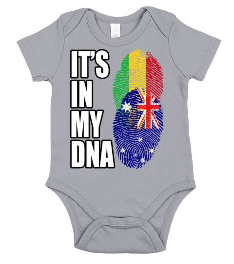 Malian And Australian Mix Heritage DNA Flag Short Sleeve Baby One-Piece