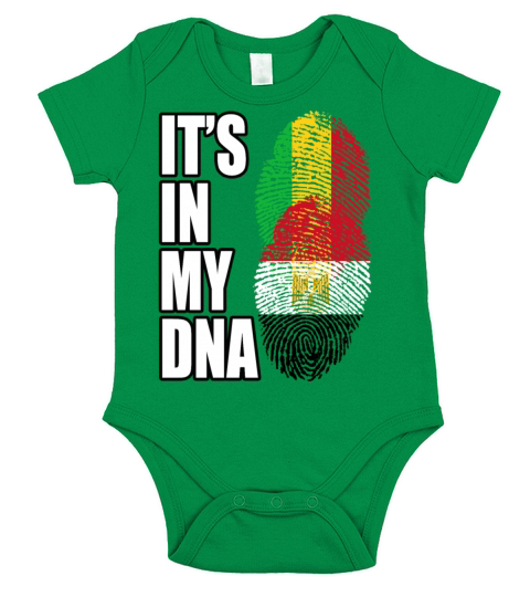 Malian And Egyptian Mix Heritage DNA Flag Short Sleeve Baby One-Piece