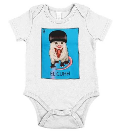 Opossum EL Takuache Cuh Cuhh shirtc Short Sleeve Baby One-Piece