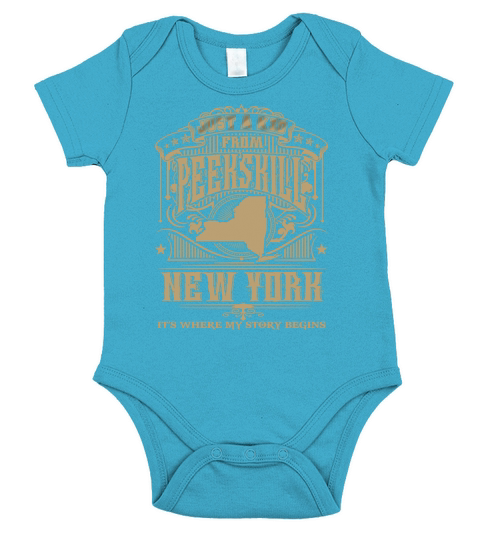 Peekskill-Its Where My Story Begins-New York Short Sleeve Baby One-Piece